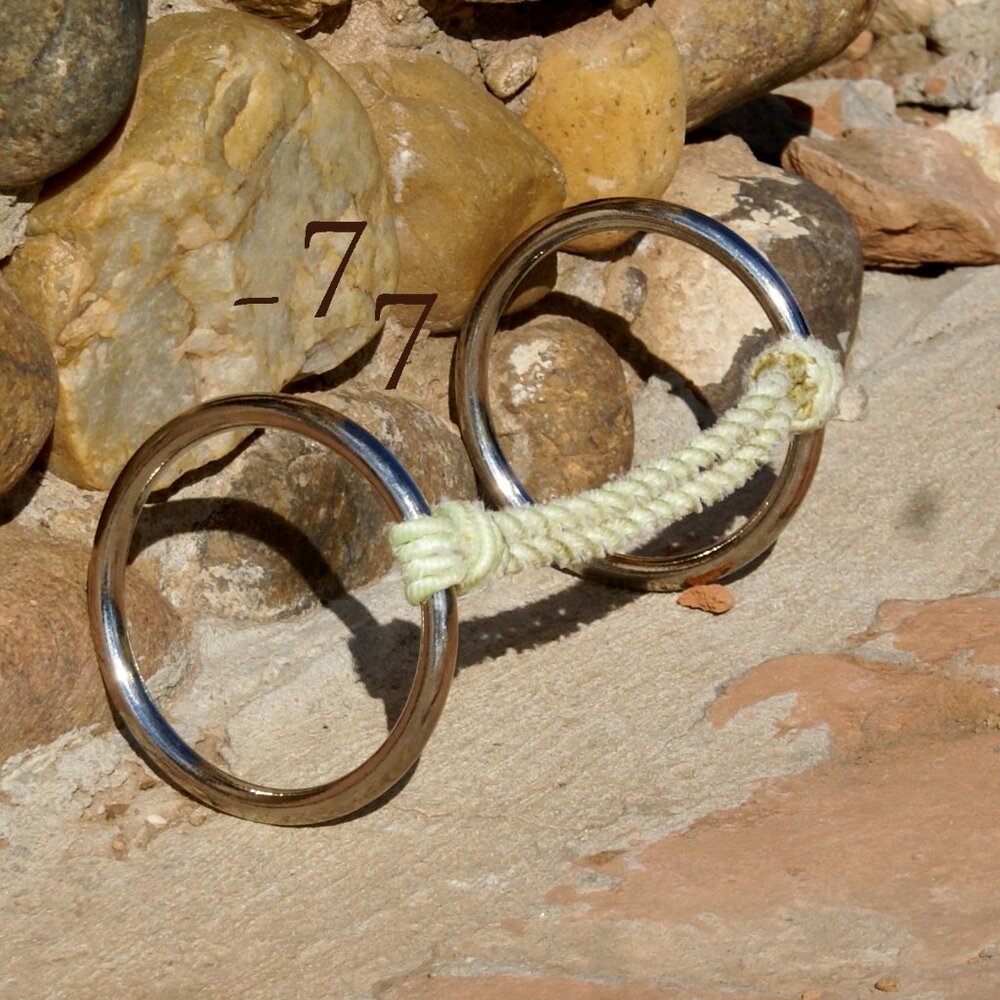 Handmade Nylon Double Lariat Rope Mouth O-Ring Snaffle Bit